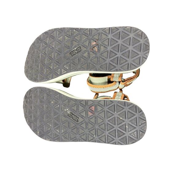 Women's Teva Sandals Size Universal Mesh 10 Green & Brown Platform 1102451 EUC - Picture 9 of 10